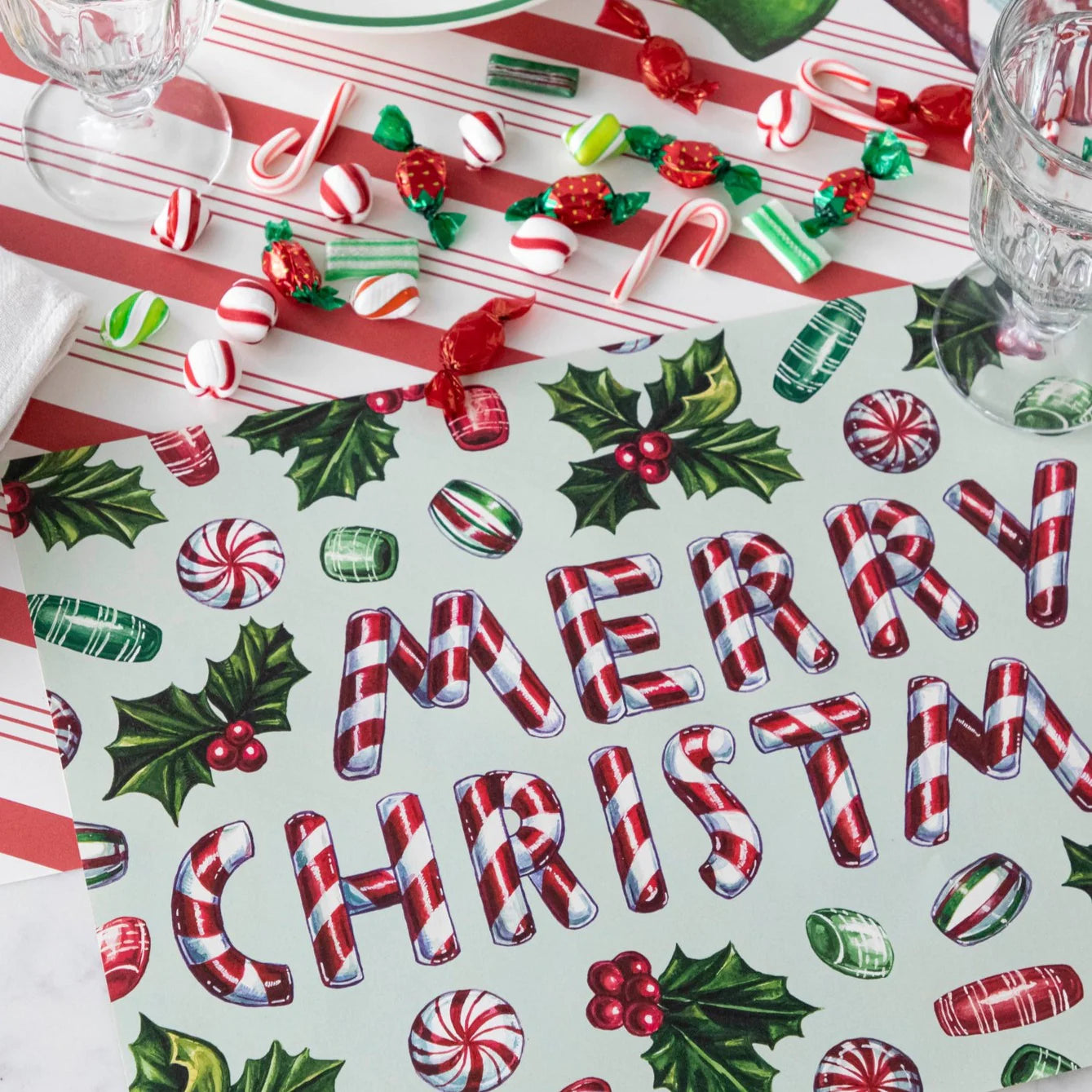 Merry Christmas Candy Placemat