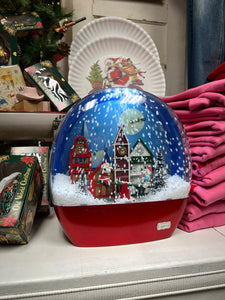 Santa and Snowman Singing Snowglobe