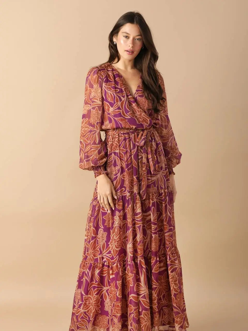 A Printed Woven Maxi Dress