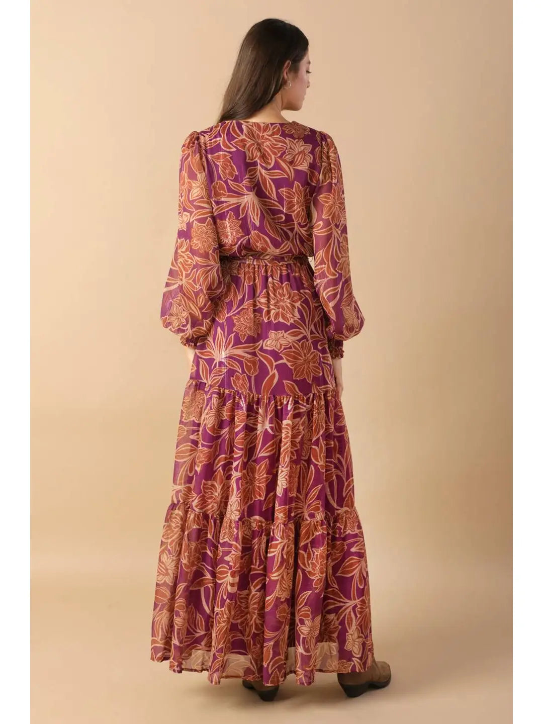 A Printed Woven Maxi Dress