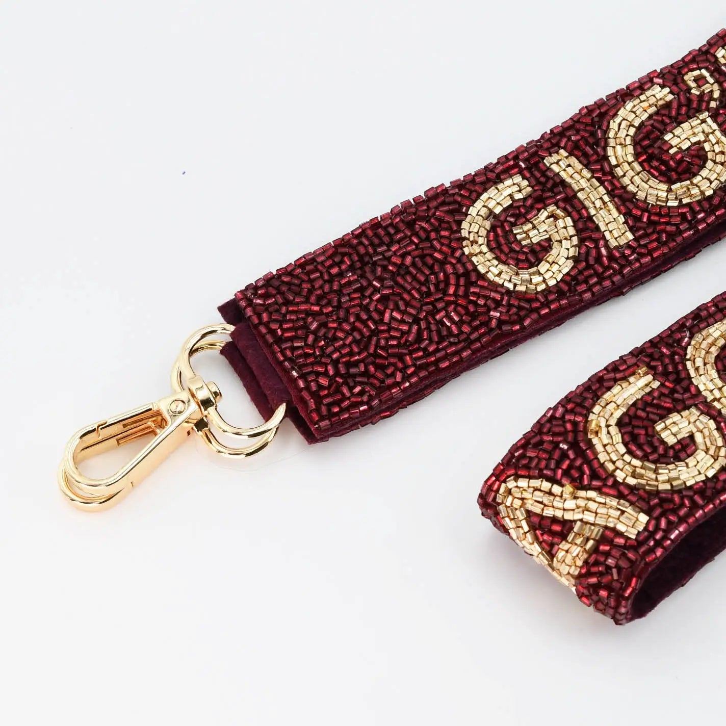 Gig'em Aggies Maroon/Gold Beaded Strap