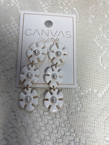 Ricki Rhinestone Linked Flower Earrings