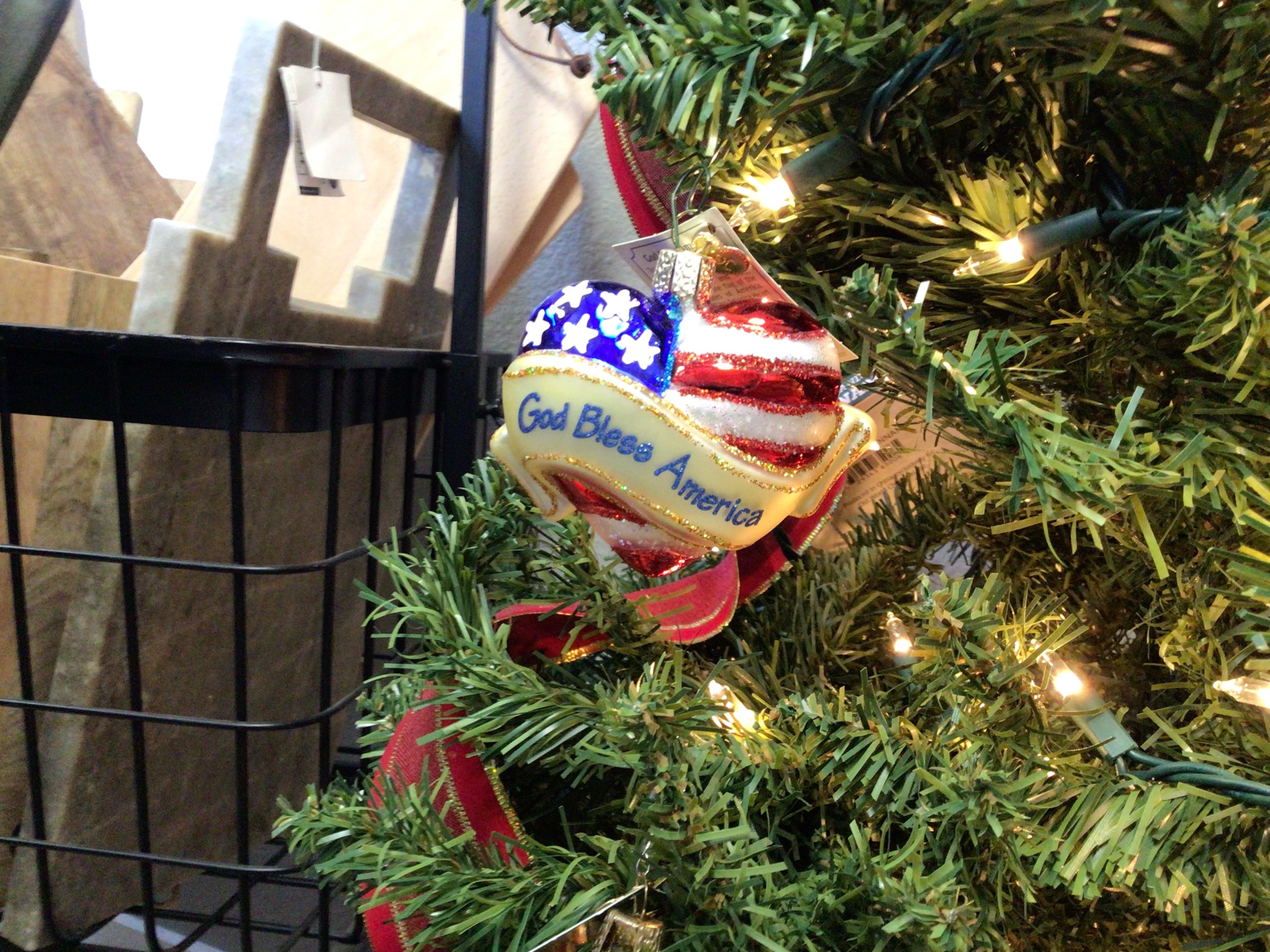 God bless America ornament