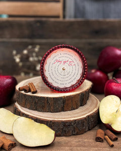 Johnny Apple Spice Hobnail Glass Candle