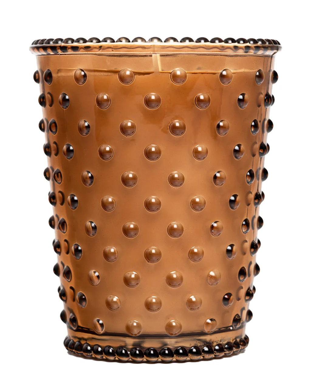 Chestnut Hobnail Glass Candle