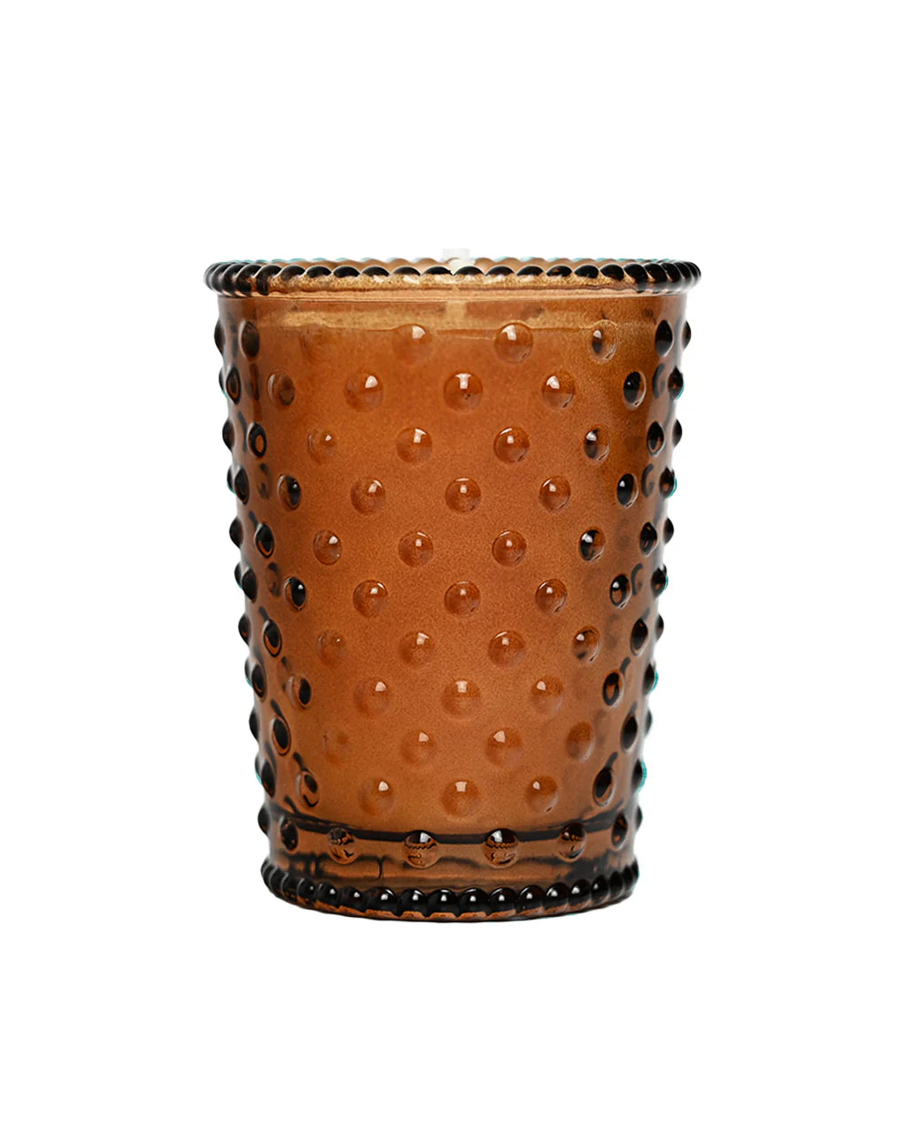 Chestnut Votive Hobnail Glass Candle 3.5oz