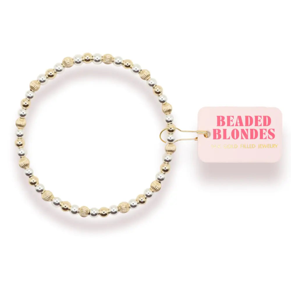Haven Mixed Metal Fluted Bracelet