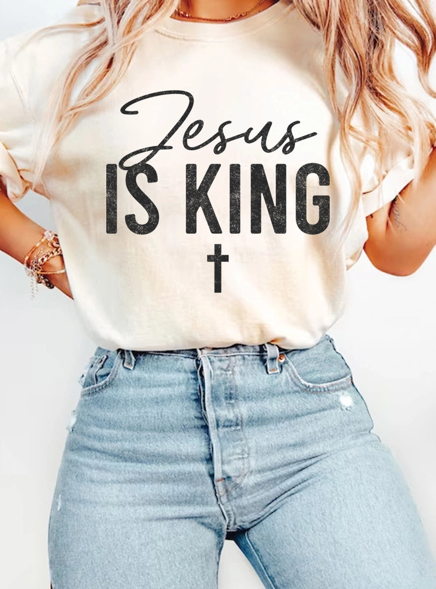 Jesus Is King Cross Graphic Tshirt