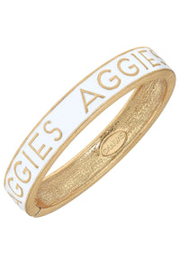 Colligate Logo Enamel Hinge Bangle