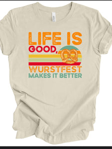 Life is Good w/ Pretzel T-Shirt