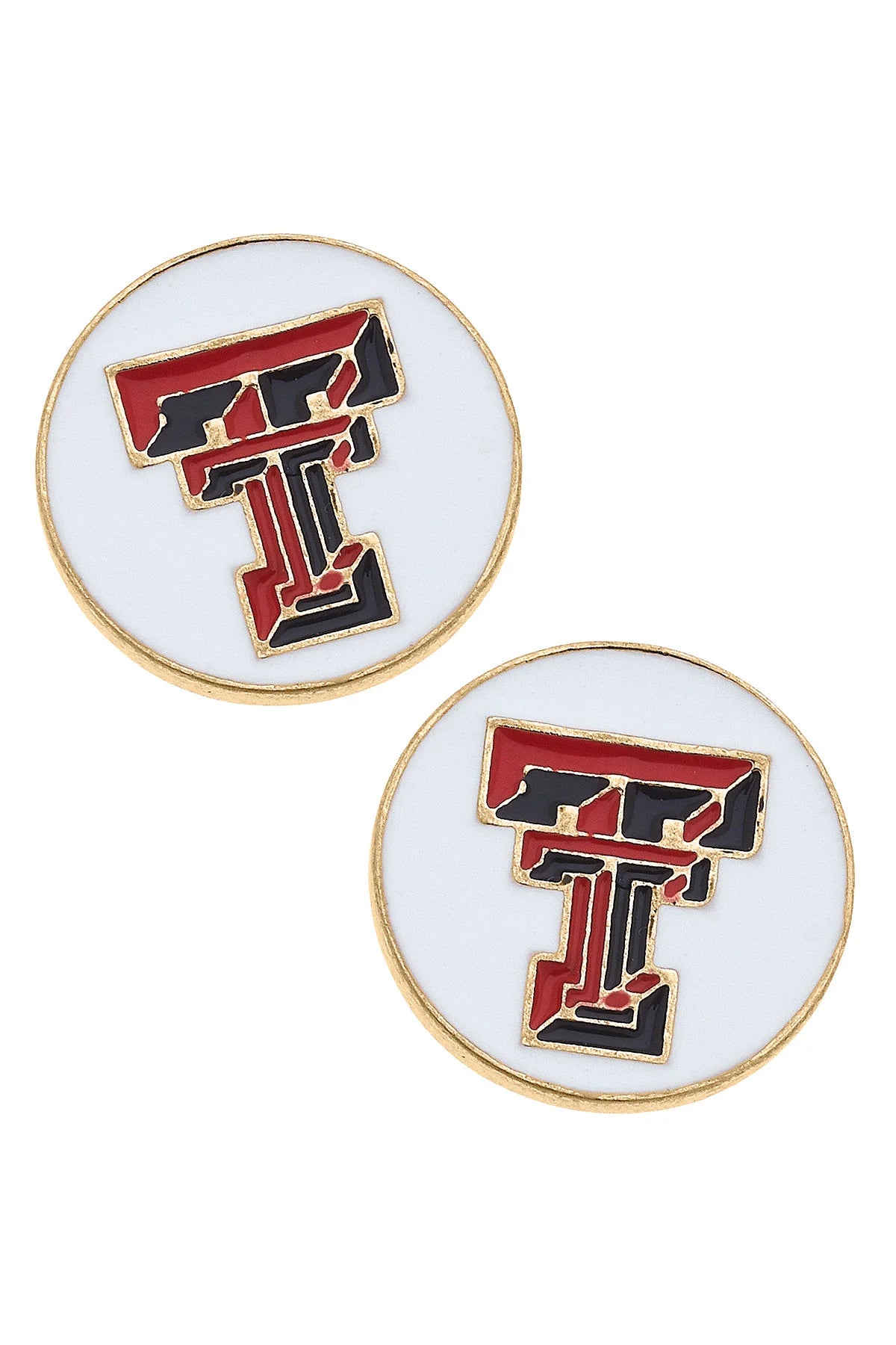 Collegiate Logo Enamel Stud Earrings