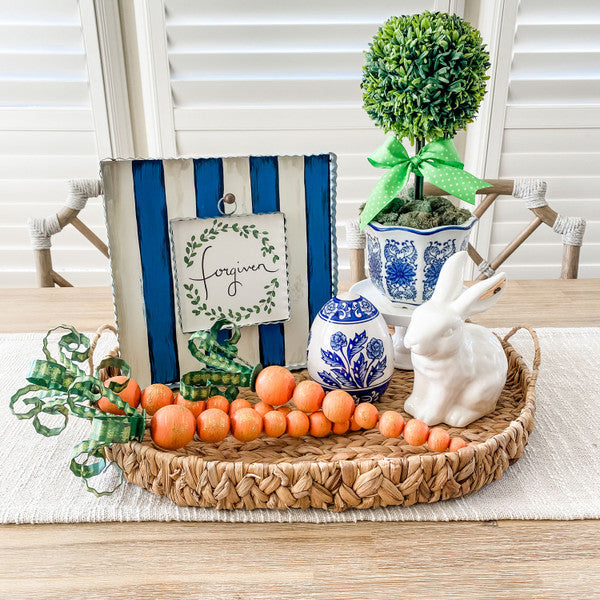 Blue & White Striped Mini Gallery Display Board