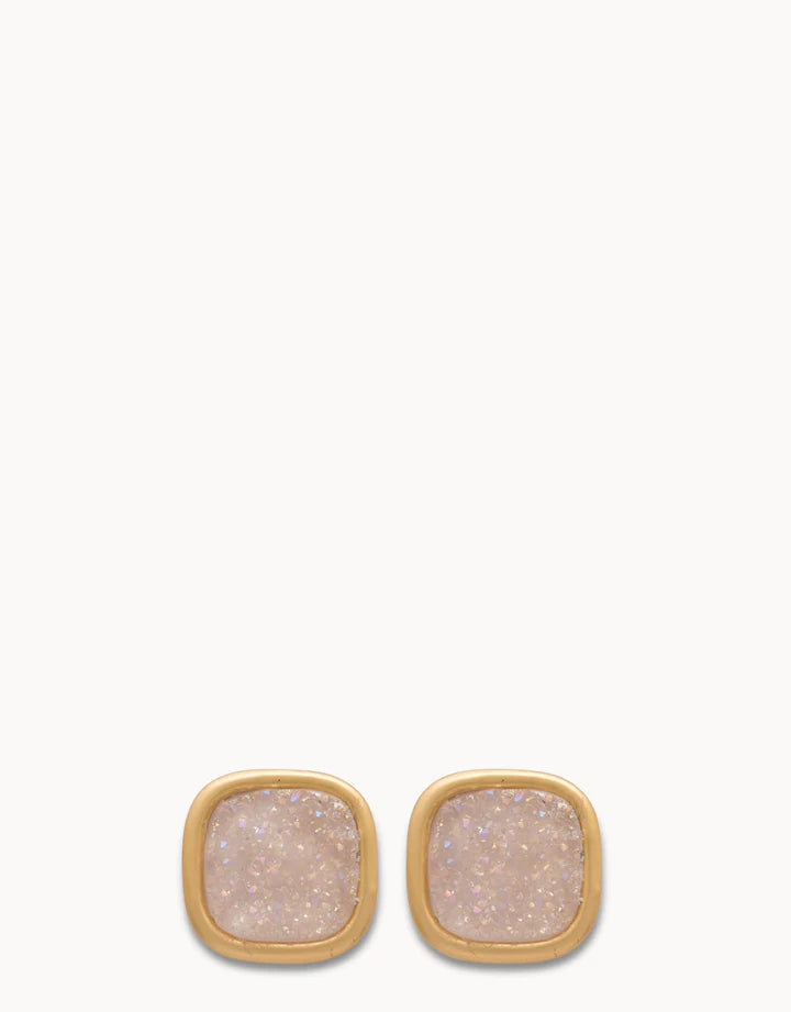 Sea La Vie Druzy Stud Earrings Breathe/Cream Druzy