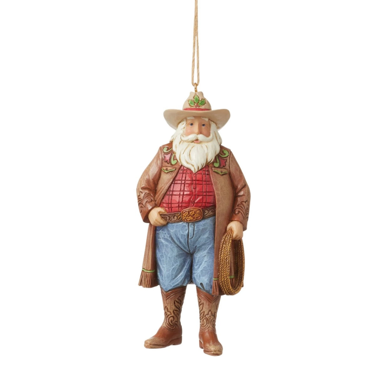 Western Santa Ornament