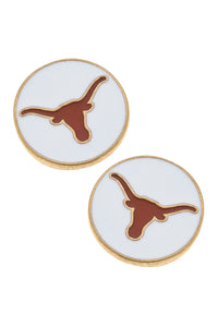 Collegiate Logo Enamel Stud Earrings