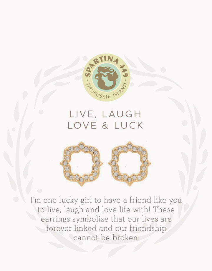 Sea La Vie Stud Earrings Luck/Quatrefoil