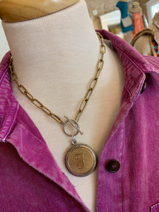 Medallion Initial Necklace