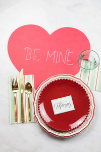 Die-Cut Red Heart Placemat