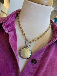 Medallion Initial Necklace