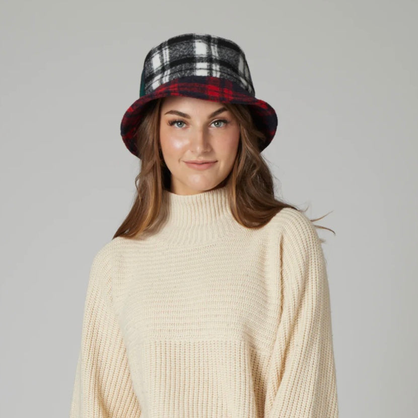 Anita Mixed Plaid Bucket Hat