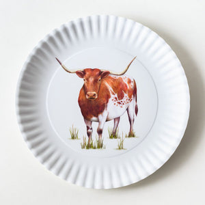 Longhorn Platter, Melamine, 16”