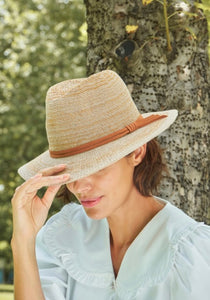 Natalie Hat Ochre with Suede Band