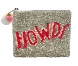 Howdy Beaded Coin Pouch