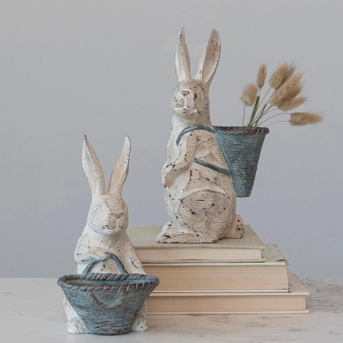 Resin Rabbit w/ Basket