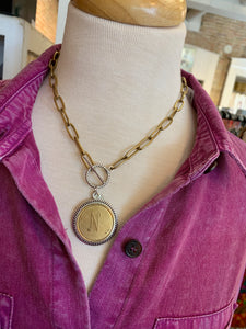 Medallion Initial Necklace