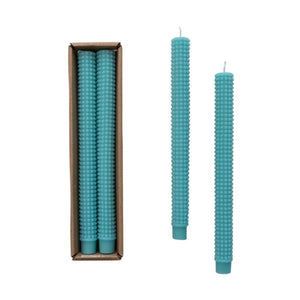 Unscented Hobnail Taper Candles in Box