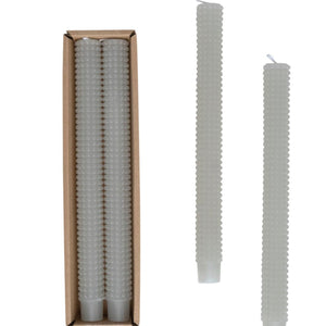 Unscented Hobnail Taper Candles in Box