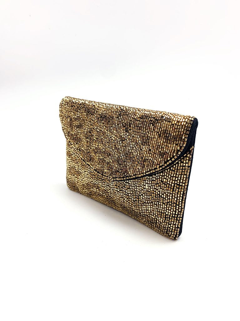 Gold Animal Print Mini Clutch