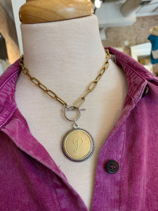 Medallion Initial Necklace