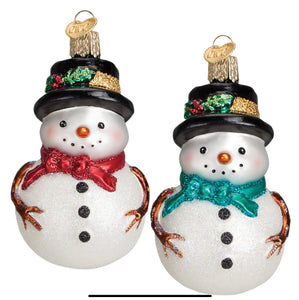 Holly Hat Snowman Ornament