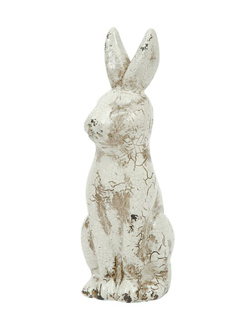 Distressed Cream Ceramic Rabbit