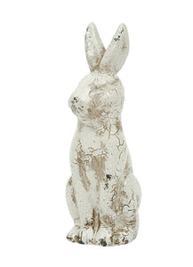 Distressed Cream Ceramic Rabbit