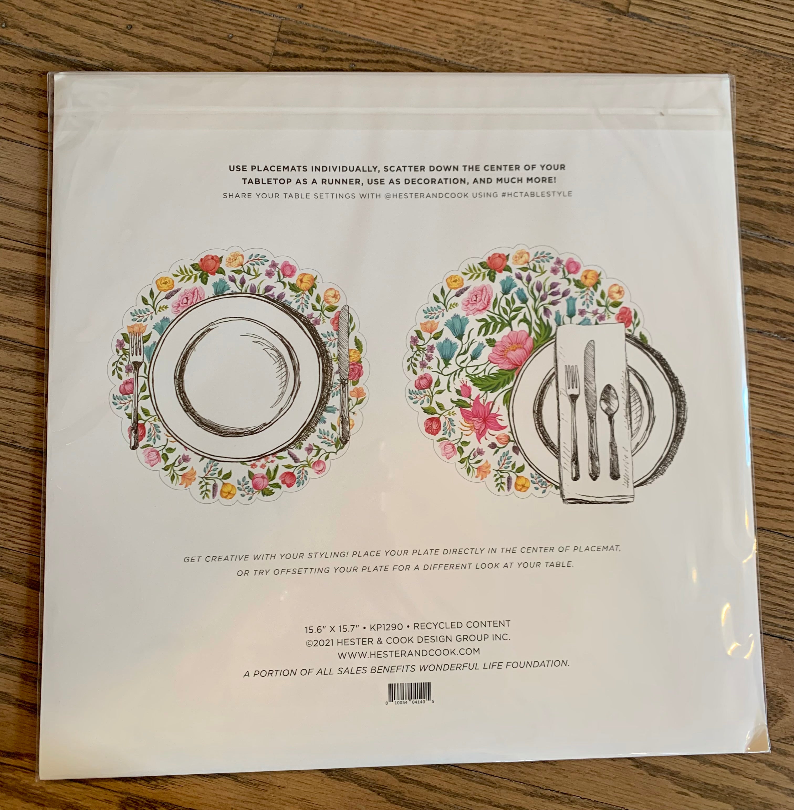 Die Cut Sweet Garden Posey Placemat
