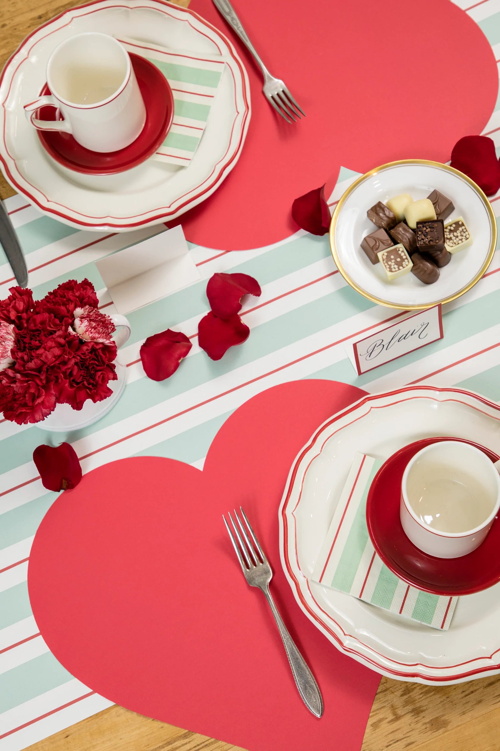 Die-Cut Red Heart Placemat