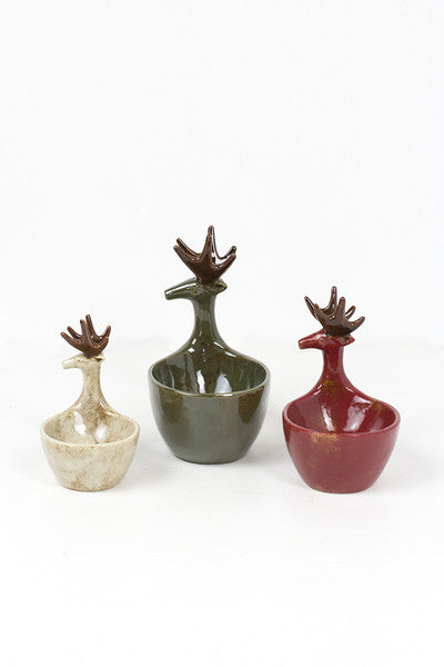ceramic deer bowls