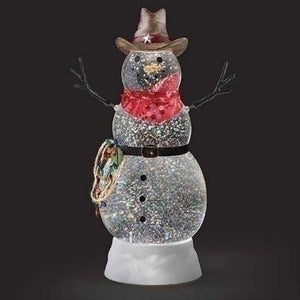 Cowboy Snowman W/ Christmas Light