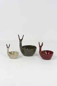 ceramic deer bowls