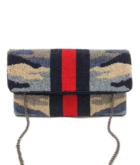 Cameo Stripe Clutch