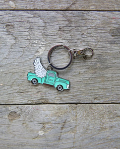 Junk Gypsy Truck With Glitter Wings Keyring