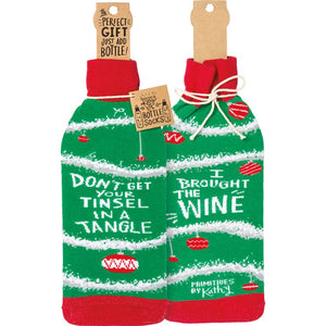 Bottle Sock - Don't Get Your Tinsel In A Tangle