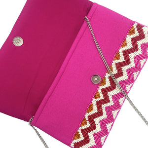 Chevron Multi Beaded Clutch