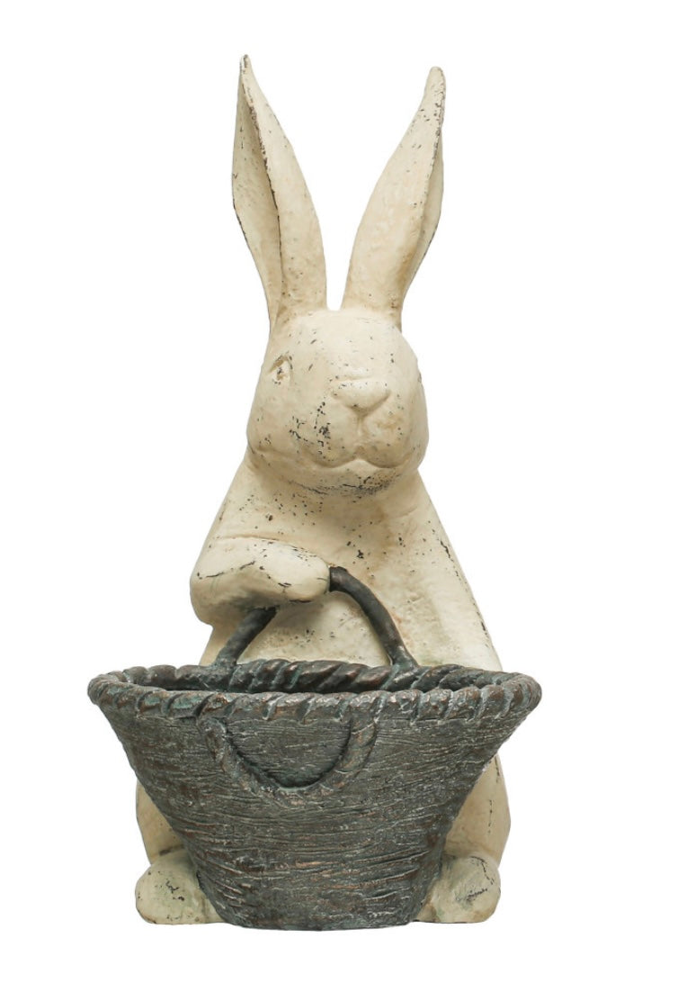 Resin Rabbit w/ Basket