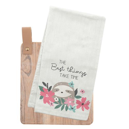 Flora Tea Towel w/ Cutting Board