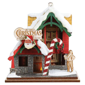 Christmas Book Store Ornament