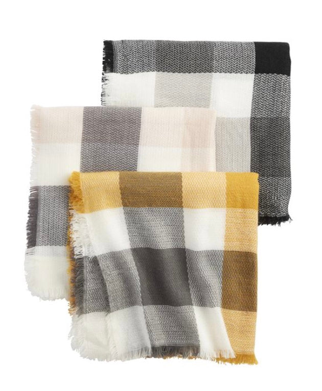 Square Plaid Scarves