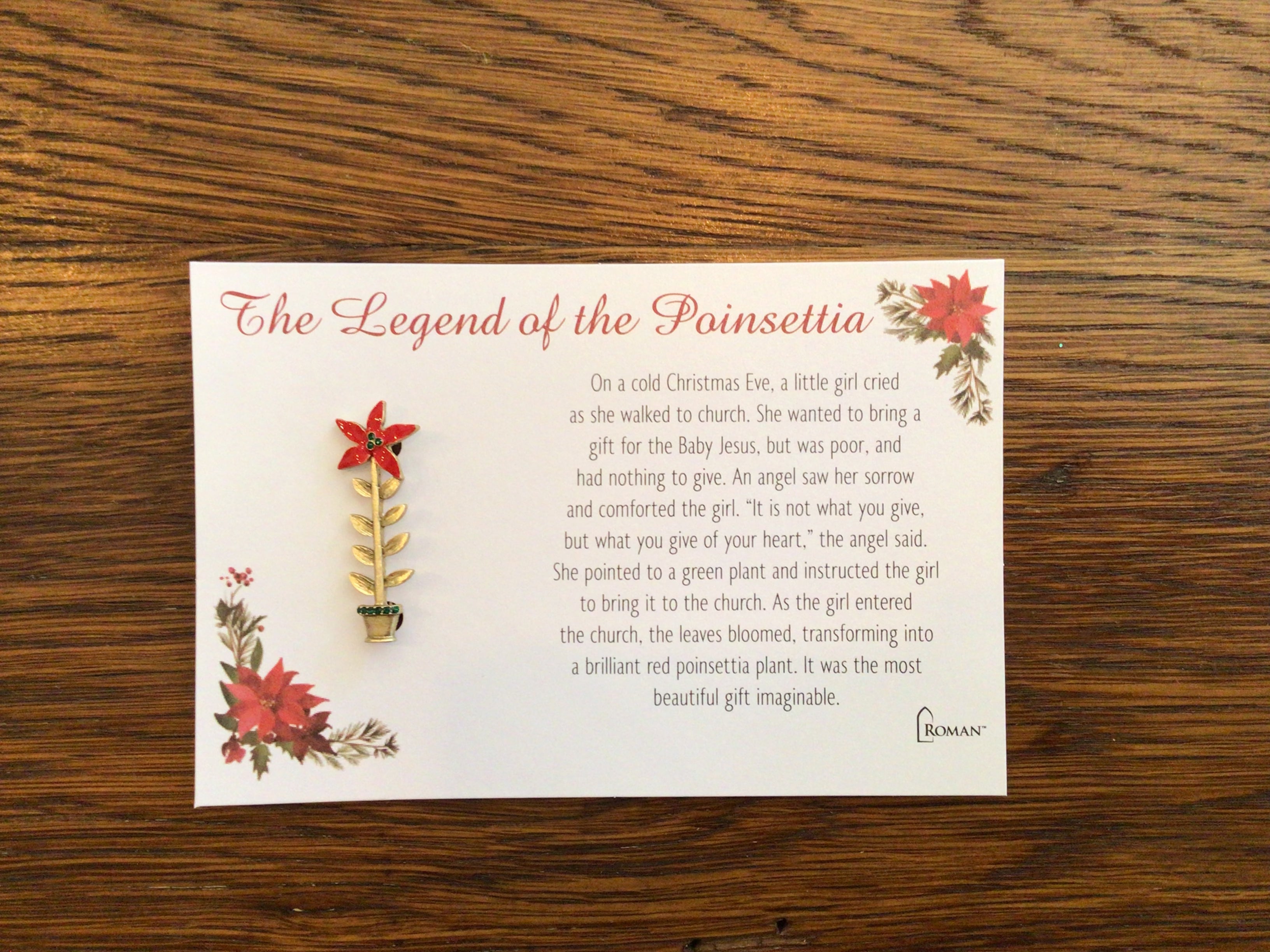 The Legend Of The Poinsettia Pin